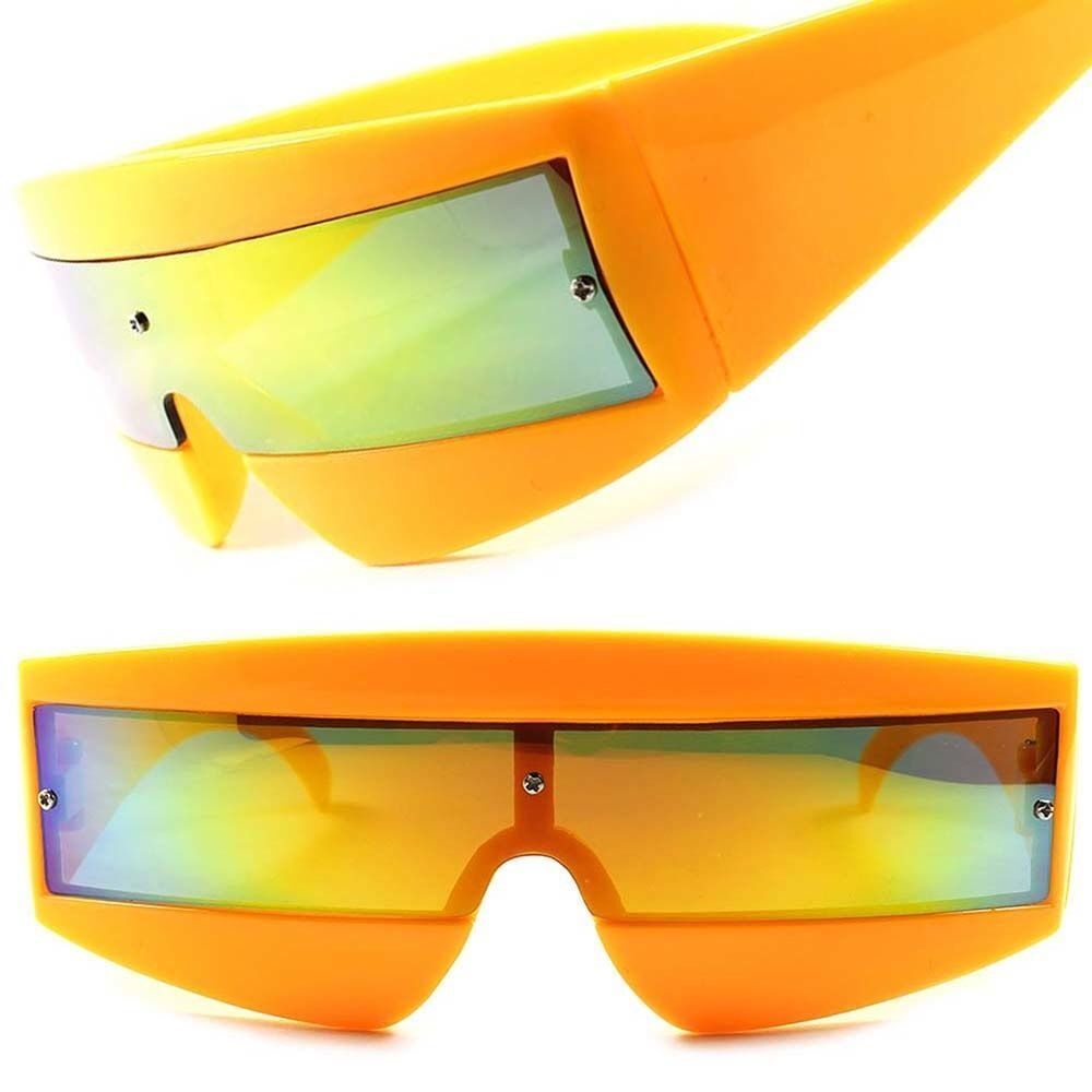 Robotic Alien Space Party Rave Costume Futuristic Cosplay Orange Sunglasses C32